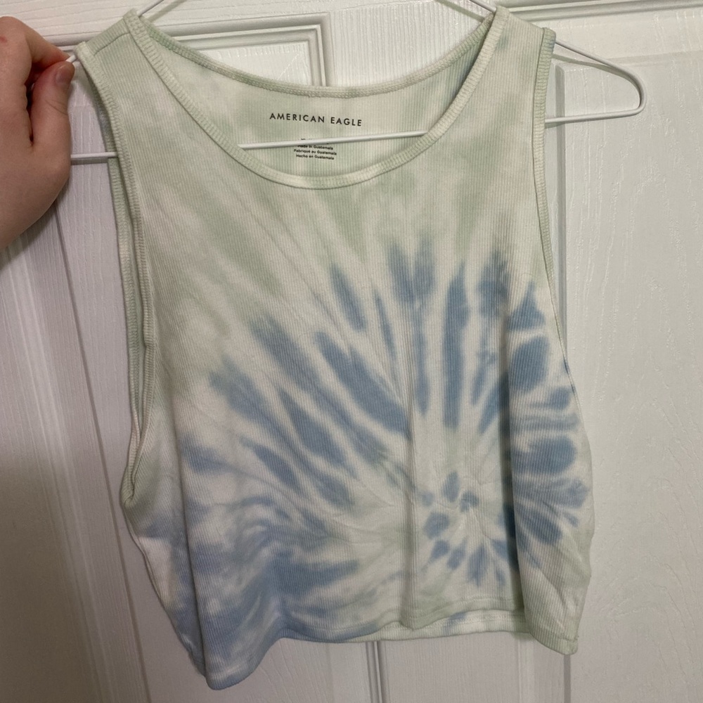 SOLD 
American Eagle tie dye cropped tank